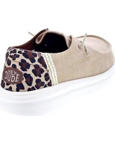 MOCASINES HEY DUDE WENDY RISE LONA ANIMAL PRINT TAN 681021