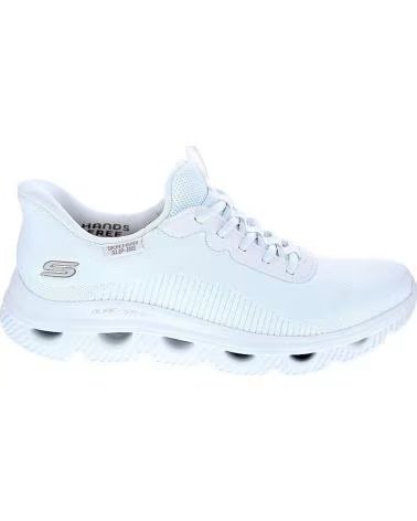 SKECHERS Zapatillas Slip-Ins Bobs Sport Arc Waves White en blanco para mujer WHITE ENGINEERED KNIT