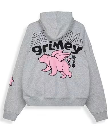GRIMEY SUDADERA CON CAPUCHA GCH659-SPG EN PARA HOMBRE SPORT GREY