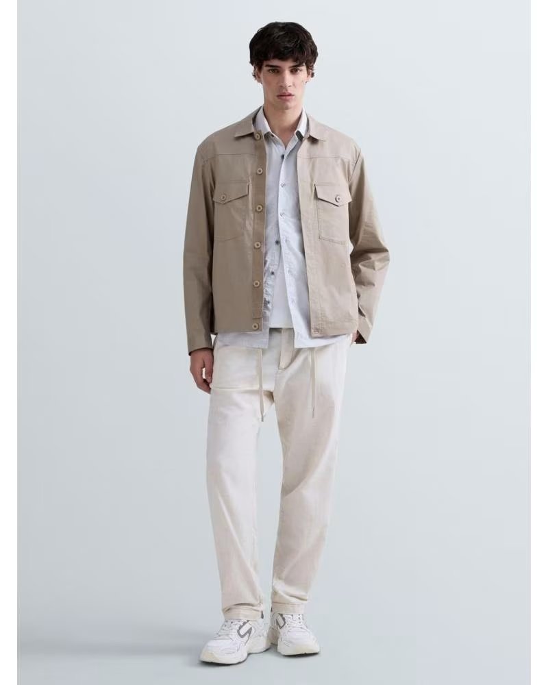 REPLAY REPLAY HERREN-TWILL-JACKE M8526 BEIG CLARO