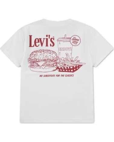 LEVIS CAMISETA DE MANGA CORTA BURGER MEAL TEE EN PARA UNISEX BLANCO