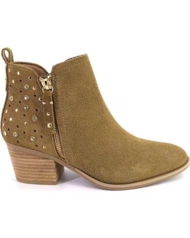 CARMELA DAMENSTIEFELETTEN CARMELA WILDLEDER CAMEL CAMEL
