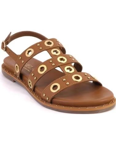 CARMELA CARMELA LEDERSANDALEN MIT ÖSEN CAMEL