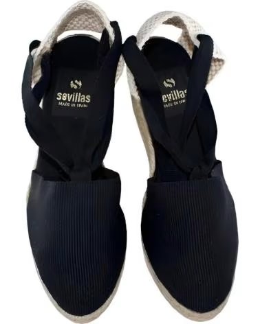 SEVILLAS VALENCIANA DE YUTE CINTA 3030-7N NEGRO