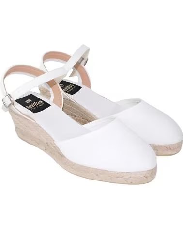 SEVILLAS VALENCIANA DE YUTE HEBILLA 3333-4N BLANCO