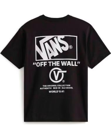VANS OFF THE WALL CAMISETA DE MANGA CORTA VANS VN000PEWY281 EN NEGRO PARA HOMBRE BLACK