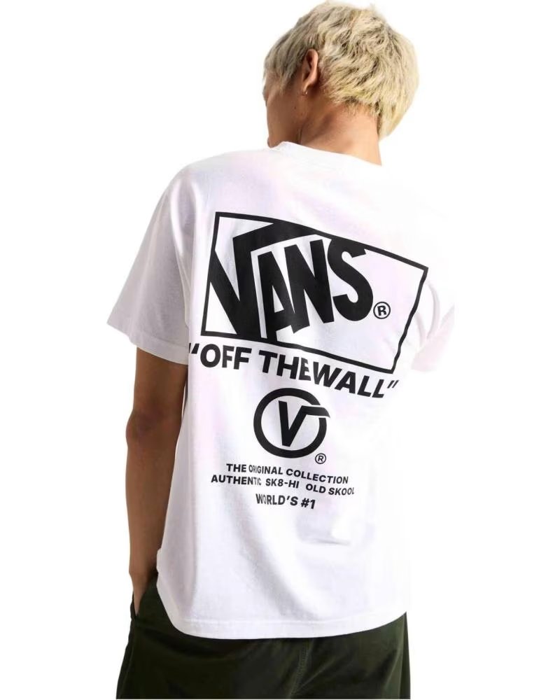 VANS OFF THE WALL CAMISETA DE MANGA CORTA VANS VN000PEWWHT1 EN PARA HOM BLANCO