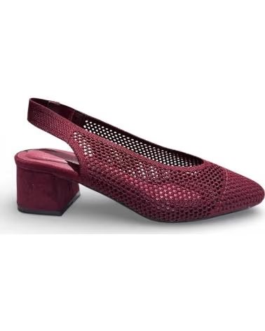 TIMBOS SAPATOS SLINGBACK DE SALTO BLOCO EM BORDÔ AZUL