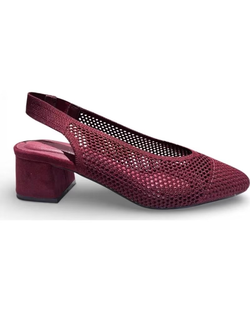 TIMBOS SAPATOS SLINGBACK DE SALTO BLOCO EM BORDÔ AZUL