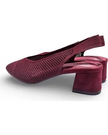 TIMBOS SAPATOS SLINGBACK DE SALTO BLOCO EM BORDÔ AZUL