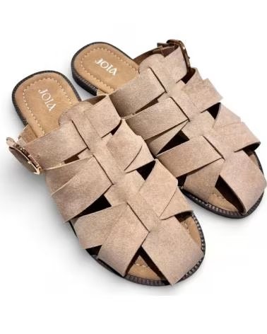 TIMBOS ZUECOS PLANOS DE MUJER TIMBOS BEIGE BEIGE