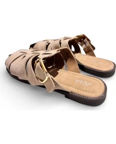 TIMBOS ZUECOS PLANOS DE MUJER TIMBOS BEIGE BEIGE