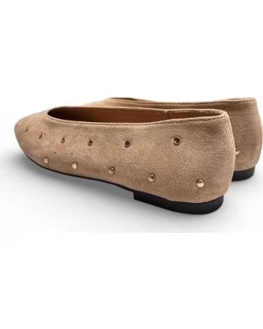 TIMBOS BALLERINES PLATES POUR FEMME TIMBOS AVEC CLOUS BEIGE