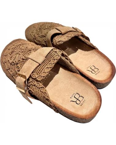 TIMBOS ZUECOS DE MUJER TIMBOS TUPÉ DE CORCHO Y CORREA AJUSTABLE VERDE