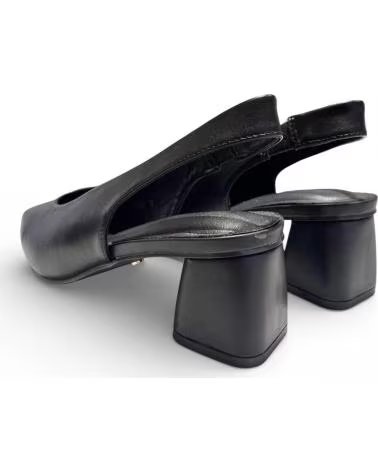 TIMBOS SAPATOS SOCIAIS TIMBOS FEMININOS SLINGBACK COM SALTO BLOCO NEGRO