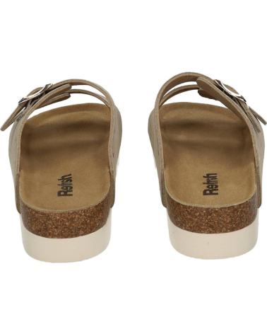 REFRESH SANDALIAS CON CUÑA Y DOBLE HEBILLA BEIGE