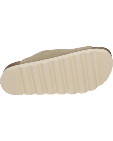 REFRESH SANDALIAS CON CUÑA Y DOBLE HEBILLA BEIGE