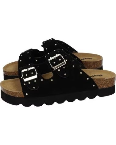REFRESH SANDÁLIAS REFRESH COM TACHAS E FIVELA DUPLA NEGRO