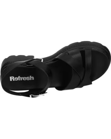 REFRESH Sandalias De Plataforma 175158Negro en negro para mujer NEGRO
