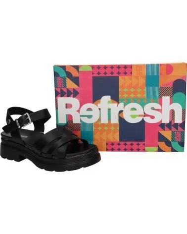 REFRESH Sandalias De Plataforma 175158Negro en negro para mujer NEGRO