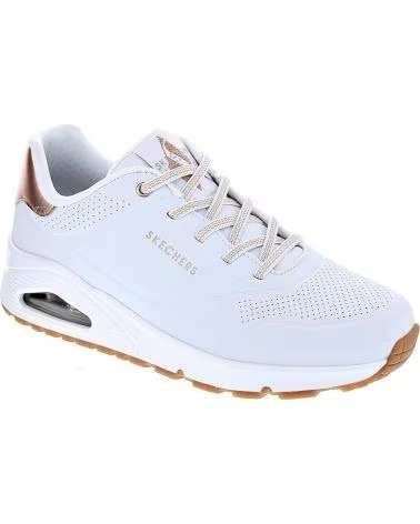 SKECHERS UNO SHIMMER AWAY DAMEN-SNEAKER BLANCO