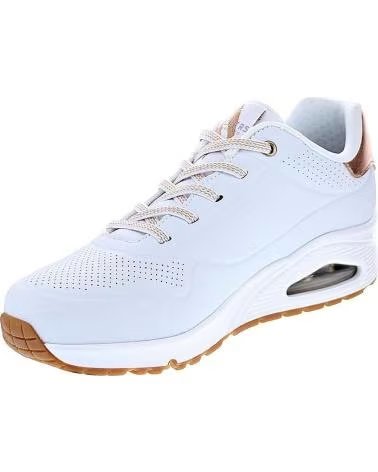 SKECHERS UNO SHIMMER AWAY DAMEN-SNEAKER BLANCO