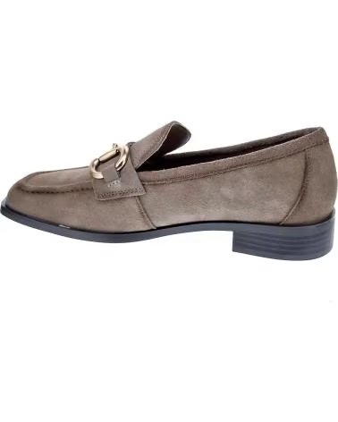 Shoes-De-Mujer-CARMELA-CARMELA WOMEN´S BROWN SUEDE LOAFERS WITH GOLD BUCKLE-TAUPE