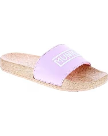 CHANCLAS MUNICH FLAT SLIDER PARA MUJER VERDE AGUA