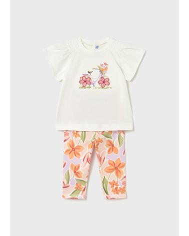 MAYORAL CONJUNTO DE CAMISETA Y PANTALÓN CORTO FLORAL PARA NIÑA MAYORAL ROSA