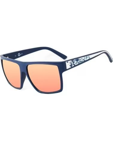 GUESS GUESS SUNGLASSES RECTANGULAR MEN BLUE ORANGE LENSES