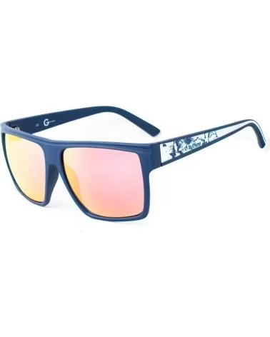 GUESS GAFAS DE SOL GUESS RECTANGULARES AZULES CON LENTES ROSAS ESPEJO GGU2053-MBL-21F-R