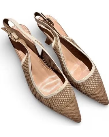 TIMBOS SANDALO ELEGANTE DA DONNA TIMBOS, TACCO A SPILLO, RETE METALLIZZATA MARRóN