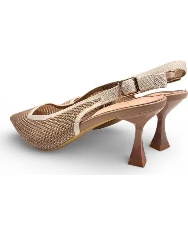 TIMBOS SANDALO ELEGANTE DA DONNA TIMBOS, TACCO A SPILLO, RETE METALLIZZATA MARRóN