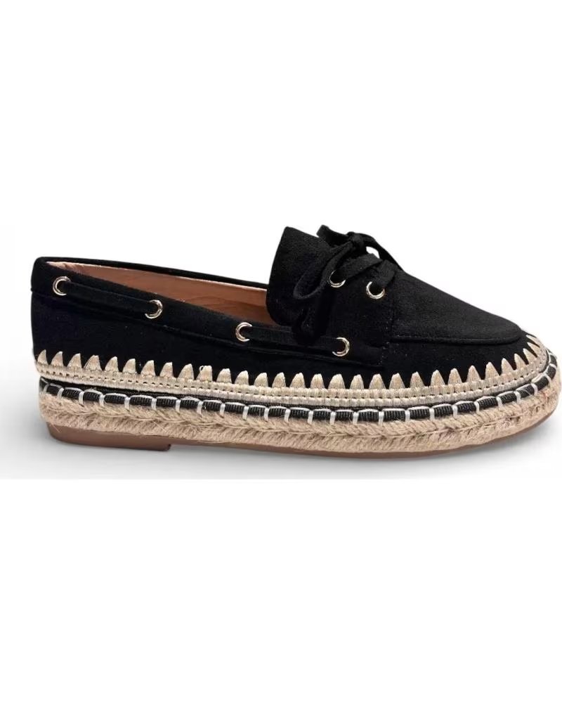 TIMBOS MOCASSINS DE ESPARTO TIMBO FEMININO PRETO NEGRO