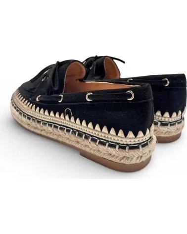 TIMBOS MOCASSINS DE ESPARTO TIMBO FEMININO PRETO NEGRO