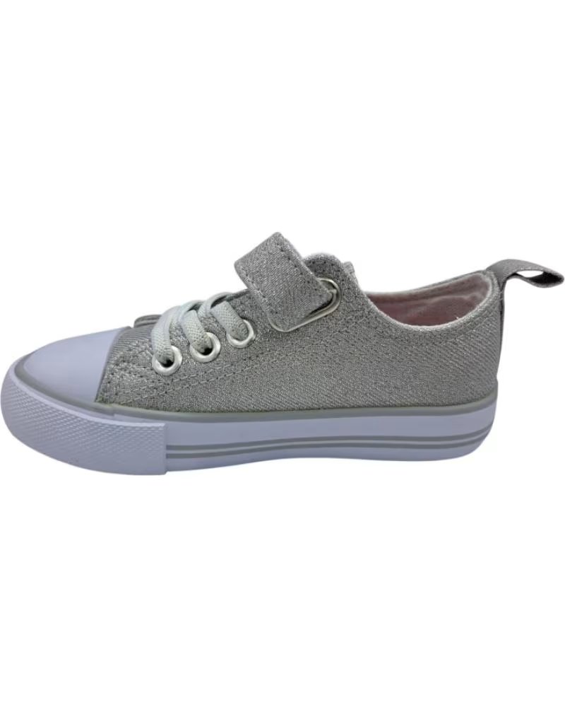 CALZADOMANIA ZAPATILLAS LONA CON PUNTERA DE GOMA PLATA