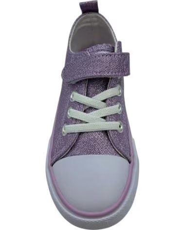 CALZADOMANIA ZAPATILLAS LONA LILA CON PUNTERA DE GOMA Y CIERRE DE VELCRO LILA