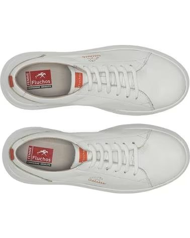 FLUCHOS ZAPATILLAS 080-F2276 EN BLANCO PARA UNISEX INDIOS LAMINADO BLANCA PLATINO