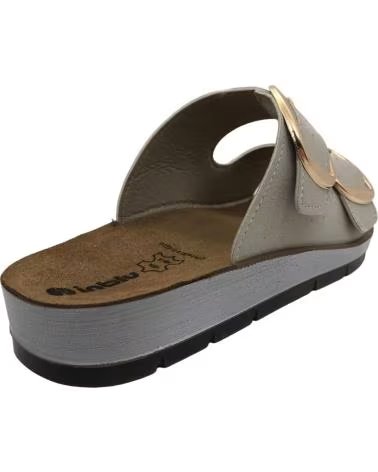 INBLU SANDÁLIA FEMININA INBLU ESTILO CHINELO CP000061 GELO COM FIVELAS DOURADAS HIELO