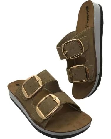 INBLU SANDALO INBLU DONNA CP000061 FIBBIE DORATE ECOPELLE ARENA
