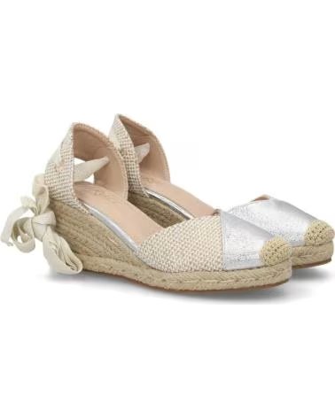 SPORT3PUNTO0 ESPADRILHAS DE CUNHA COM ALÇAS E BIQUEIRA PRATEADA VARIOS COLORES