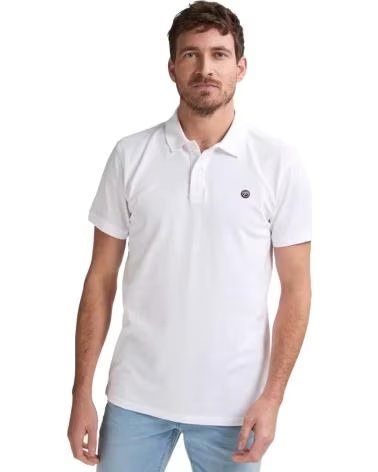 PETROL Polo De Manga Corta Industries Dolphin Bright White en blanco para hombre BLANCO MARCA