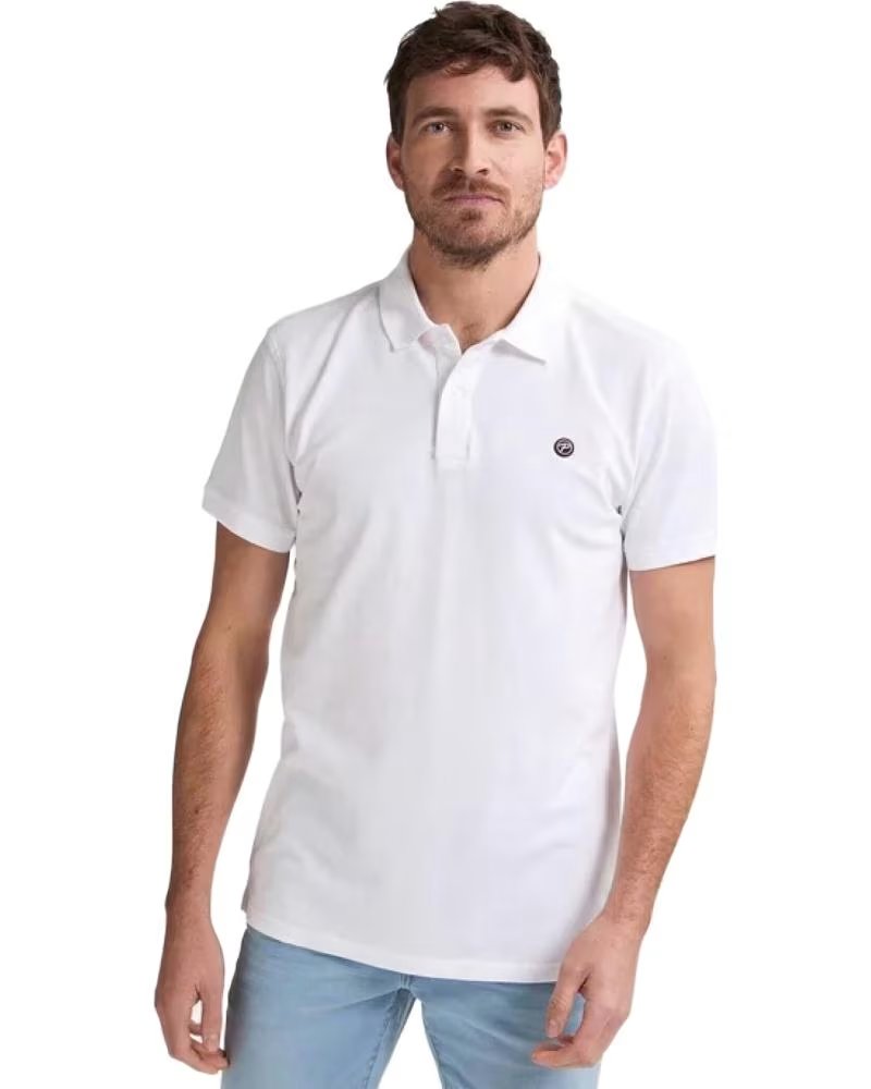PETROL Polo De Manga Corta Industries Dolphin Bright White en blanco para hombre BLANCO MARCA