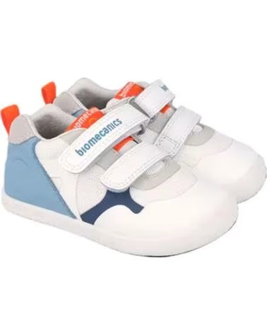 BIOMECANICS ZAPATILLAS BAREFOOT BLANCAS PARA PRIMEROS PASOS DE NINO 2621 BLANCO-AZUL
