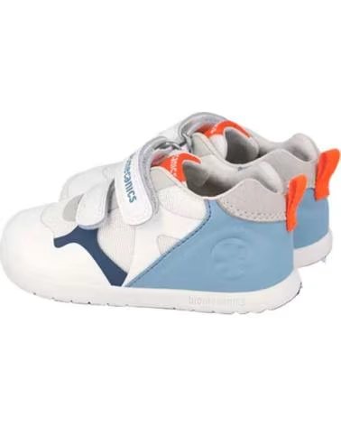BIOMECANICS ZAPATILLAS BAREFOOT BLANCAS PARA PRIMEROS PASOS DE NINO 2621 BLANCO-AZUL