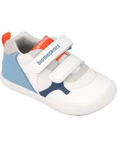 BIOMECANICS ZAPATILLAS BAREFOOT BLANCAS PARA PRIMEROS PASOS DE NINO 2621 BLANCO-AZUL
