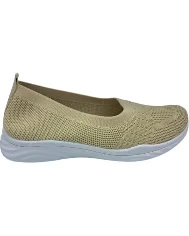 CALZADOMANIA ZAPATOS PLANOS ELÁSTICOS PARA MUJER, COLOR BEIGE BEIGE