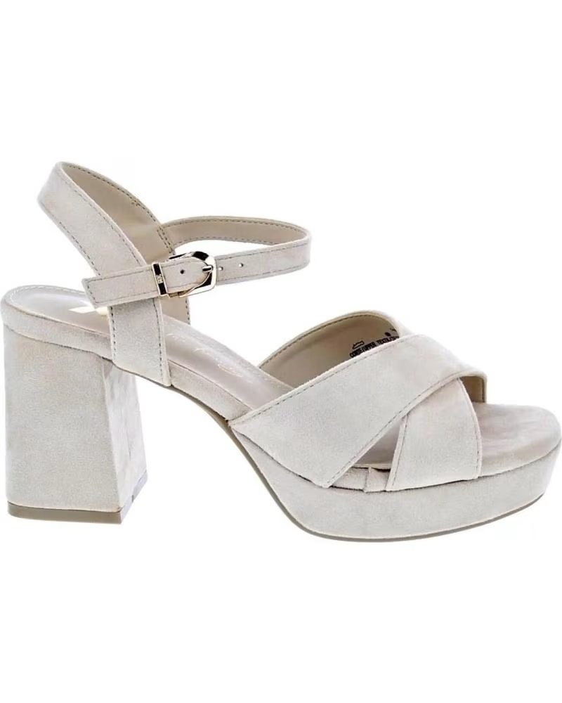 SANDALIAS DE PLATAFORMA CON TIRAS CRUZADAS XTI BEIGE