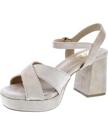 SANDALIAS DE PLATAFORMA CON TIRAS CRUZADAS XTI BEIGE