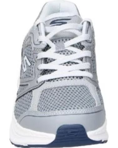 SKECHERS ZAPATILLAS 220861-GRY EN MARRON PARA HOMBRE GRAY LEATHER-TEXTILE